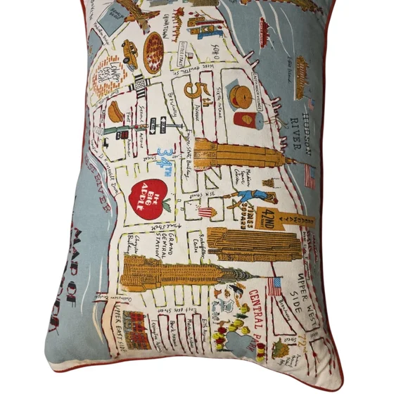 New York Map Decorative Pillow - Picture 10 of 10